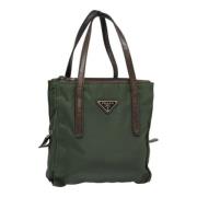 Pre-owned Canvas handbags Prada Vintage , Green , Dames