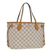 Pre-owned Canvas totes Louis Vuitton Vintage , White , Dames