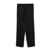 Zwarte Satijnen Broek Emporio Armani , Black , Dames