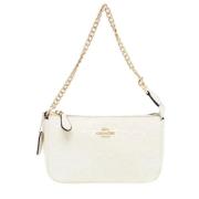 Pre-owned Leather clutches Coach Pre-owned , White , Dames