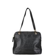 Pre-owned Leather chanel-bags Chanel Vintage , Black , Dames