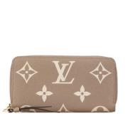 Pre-owned Leather wallets Louis Vuitton Vintage , Gray , Dames