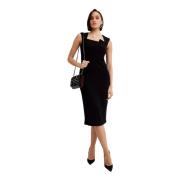 Zwarte Jurk met Asymmetrische Halslijn Roland Mouret , Black , Dames