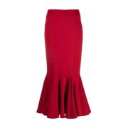 Rode Uitlopende Midi Rok Beath The Attico , Red , Dames