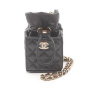 Pre-owned Leather crossbody-bags Chanel Vintage , Black , Dames