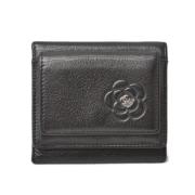 Pre-owned Leather wallets Chanel Vintage , Black , Dames