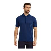 Navy Polo Shirt Klassieke Pasvorm Fay , Blue , Heren