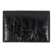 Leren Portemonnee met Drukknoop Balenciaga , Black , Dames