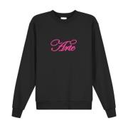 Zwarte Katoenen Logo Crewneck Sweatshirt Arte Antwerp , Black , Heren