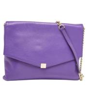 Pre-owned Leather shoulder-bags Carolina Herrera Pre-owned , Purple , ...