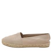 Pre-owned Leather flats Yves Saint Laurent Vintage , Beige , Dames