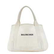 Pre-owned Canvas handbags Balenciaga Vintage , White , Dames