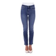 Denim Skinny Stretch Jeans met Strass Details Liu Jo , Blue , Dames