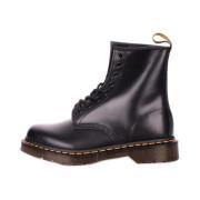 Leren Logo Laarzen Rubberen Zool Dr. Martens , Black , Dames