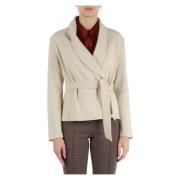 Cardigan van zuivere wol met sjaalkraag NIU , Beige , Dames