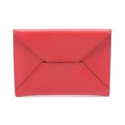 Pre-owned Leather wallets Hermès Vintage , Red , Dames