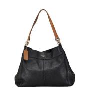 Pre-owned Leather shoulder-bags Coach Pre-owned , Black , Dames