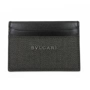 Pre-owned Leather wallets Bvlgari Vintage , Black , Heren