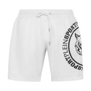 Witte Carbon Tiger Zwemshorts Plein Sport , White , Heren