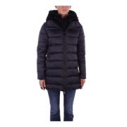 Hooded Jacket met Logo aan de Voorkant Save The Duck , Black , Dames