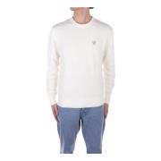 Witte Logo Front Sweater Guess , White , Heren