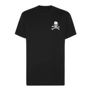 Zwarte Katoenen Skull T-shirt Philipp Plein , Black , Heren