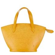 Pre-owned Leather handbags Louis Vuitton Vintage , Yellow , Dames