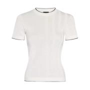 Wit Gebreid T-shirt met 'J' Haak Jacquemus , White , Dames