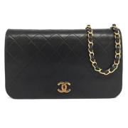 Pre-owned Leather chanel-bags Chanel Vintage , Black , Dames