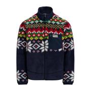 Donkerblauwe Fair Isle fleecekleding Ralph Lauren , Multicolor , Heren