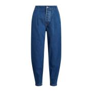 Donkerblauwe taps toelopende jeans Ralph Lauren , Blue , Dames