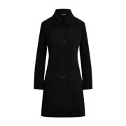 Zwarte eendelige jas Ralph Lauren , Black , Dames