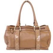 Pre-owned Leather shoulder-bags Burberry Vintage , Brown , Dames