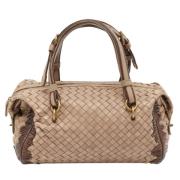 Pre-owned Leather handbags Bottega Veneta Vintage , Beige , Dames