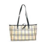 Pre-owned Canvas shoulder-bags Burberry Vintage , Beige , Dames