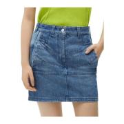 Blauwe denim minirok met rits aan de voorkant Kenzo , Blue , Dames