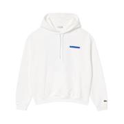 Bloemenprint Hoodie - Loose Fit Lacoste , White , Heren