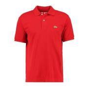 Klassieke Katoenen Poloshirt - Rood Lacoste , Red , Heren