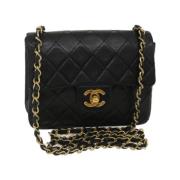 Pre-owned Leather chanel-bags Chanel Vintage , Black , Dames