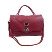 Bordeaux Leren Postina Tas Zanellato , Red , Dames