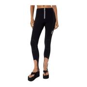 Zwarte Leggings met Decoratieve Stiksels Coperni , Black , Dames