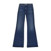 High-rise Flare Jeans in Donkerblauw Mother , Blue , Dames