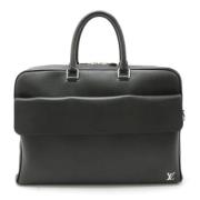 Pre-owned Leather handbags Louis Vuitton Vintage , Black , Heren