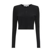 Zwarte Katoenen Logo Top JW Anderson , Black , Dames