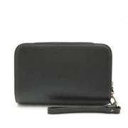 Pre-owned Leather clutches Louis Vuitton Vintage , Black , Heren