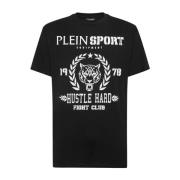 Zwart Grafisch T-shirt Ronde Hals Korte Mouw Plein Sport , Black , Her...