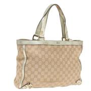 Pre-owned Canvas totes Gucci Vintage , Beige , Dames