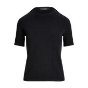 Trui met korte mouwen en monogram Ralph Lauren , Black , Dames