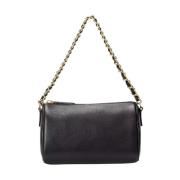 Zwarte leren tas Emelia Ralph Lauren , Black , Dames