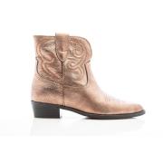 Bronzen Cowboy Enkellaars Toral , Beige , Dames